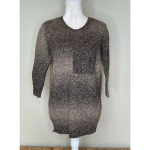 WALLACE 3/4 Sleeve Wool Alpaca Crewneck Sweater XS